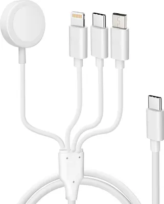 Obrázek produktu pro Kabel USB-C / Lightning, Micro-USB, USB-C + nabíječka pro Apple Watch - Bílá