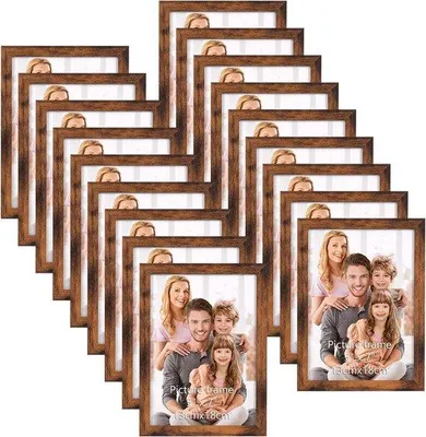 Produktbild von Famanu Fotolisten 18 Stück 13 x 18 cm - Braune Rahmen für Collagen