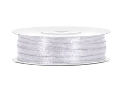 Immagine prodotto di Wstążka satynowa 3 mm/50 m Biała Party Deco