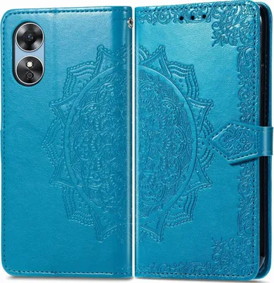 Produktbild von Mobigear Mandala  OPPO A17 Hülle Klapphülle Geldbörse - Blau