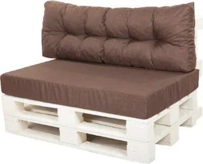 Immagine prodotto di Set di cuscini per pallet 120x50 seduta e 120x40 cuscino marrone | cuscini | set di cuscini per pallet per esterni