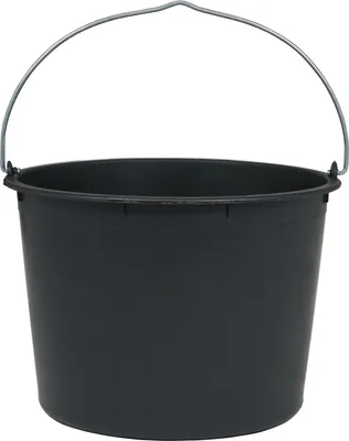 Produktbild von Baueimer 20l m.Kreuzboden schwarz Recycling-Kunststoff