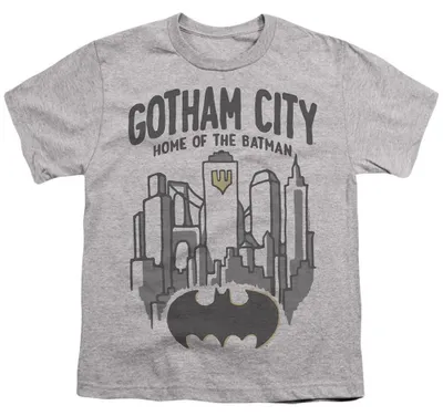Image de T-shirt enfant Batman - "Gotham City", modèle TV36525 (taille 116) (couleur heather sportive)