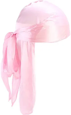 Zdjęcie produktu dla 2 satynowe bluzy z kapturem, uni , czapki pirackie, oddychające, miękkie czapki golfowe typu turban, do stylu hip-hopowego, na co dzień, różowe