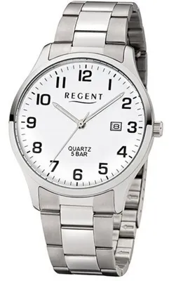 Immagine prodotto di Orologio analogico al quarzo Regent da uomo con bracciale in acciaio inossidabile