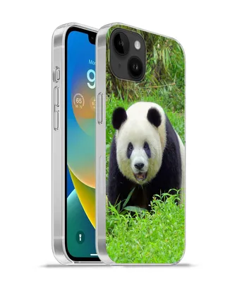 Produktbild von MuchoWow® Handyhülle Schutzhülle Hülle für Apple iPhone 14 Plus - Soft case Panda - Gras - Tier Silikon Softcase Handy Hülle - Abbildung