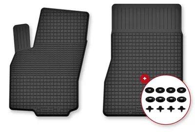Image de Tapis avant en caoutchouc pour Renault Scenic III 2009-2016 (monospace) – 2 pièces, noirs, semi-universel, adapté