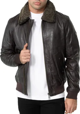 Produktbild von Tazzio Herren Lederjacke A801 (Braun, XXL)