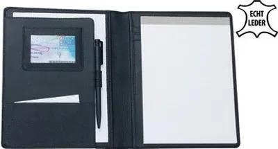 Produktbild von Alassio Schreibmappe "BORMIO" DIN A5 Nappa Leder schwarz (ohne Stift)