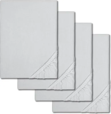 Obrázok produktu pre Vložené prestieradlo zimné fleece strieborno-sivé 140 x 190 - 160 x 200 cm v balení po 4 kusoch