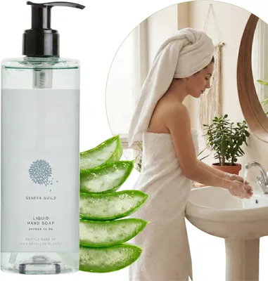 Produktbild von Geneva Guild – Feuchtigkeitsspendende Handseife mit Aloe Vera und Pumpe, vegan 5 l