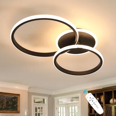 Image de Plafonnier LED dimmable avec télécommande, 42W