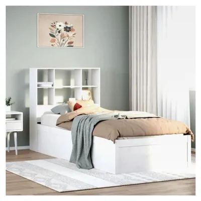 Produktbild von Bettgestell ohne Matratze Weiß 90x200 cm aus Kiefernholz