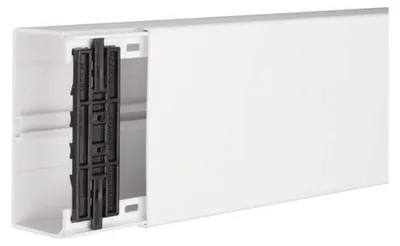 Produktbild von Hager Leitungsführungskanal mit Geräte/Trennwandeinbauoption PVC FB 60x130 mm vweiß, Kabelkanal, Weiß, Polyvinylchlorid (PVC), 130 mm, 61 mm