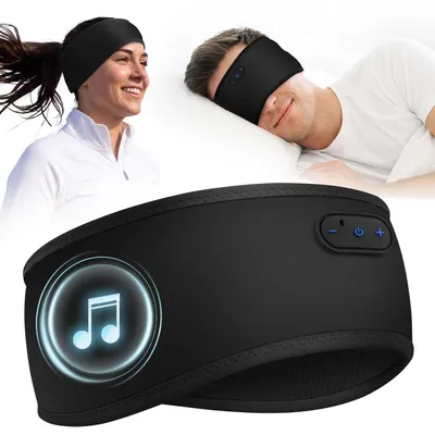 Imagen del producto de Auriculares para dormir con diadema suave, talla única, ideales para personas que duermen de lado