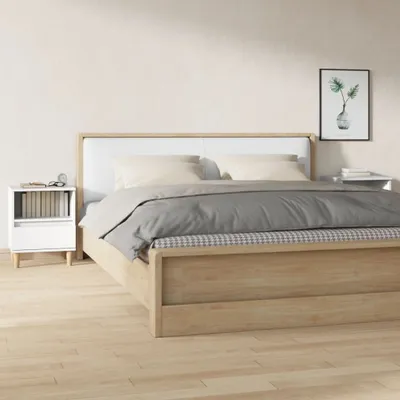 Image de vidaXL Tables de nuit 2 pcs. Blanc 40x35x50 cm