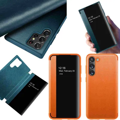 Obrázok produktu pre Pre Samsung Galaxy S23 5G Mirror View Smart Cover Case Puzdro na mobilný telefón