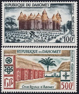 Produktbild von Dahomey Nr. 173-174 ** postfrisch "Gebäude"
