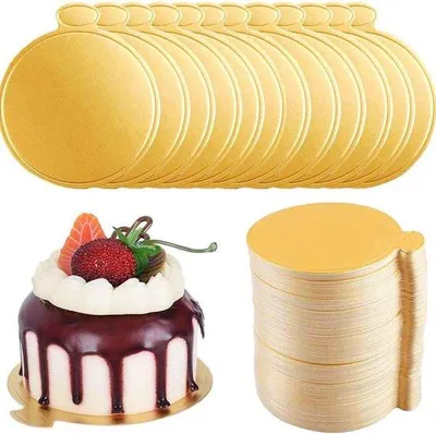Immagine prodotto di 100 pirottini rotondi da 9 cm color oro per matrimoni e compleanni
