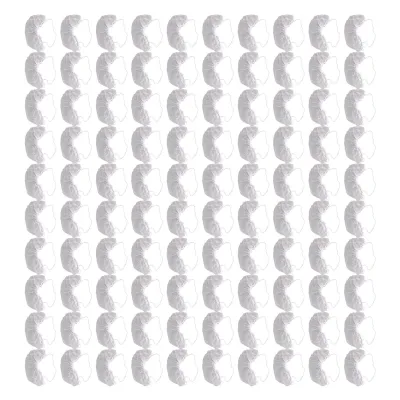 Image de 100 filets à barbe, jetables, nylon, élastiques, respirants, sans latex, blancs