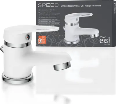 Produktbild von eisl SPEED Waschtischarmatur mit Zugstange, Wasserhahn Bad mit Ablaufgarnitur Waschbecken