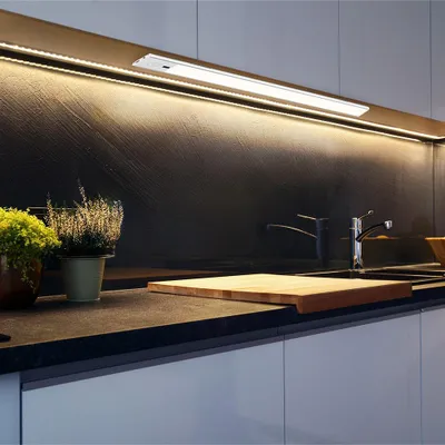 Produktbild von LED Unterbauleuchten, Alu, Silber, Dimmbar, Sensor, L 40 cm