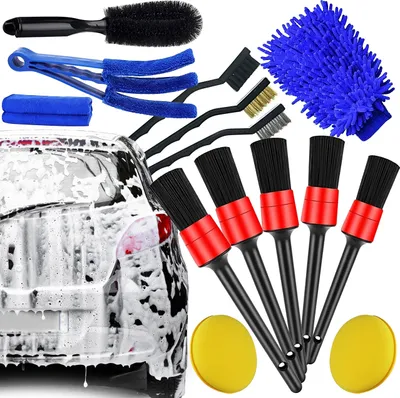 Produktbild von Auto Reinigungsbürsten-Set 15-teiliges Autopflege-Set Detail-Autobürste Auto Reinigung Set Autoscheibe für Innen- und Außenraum Autopflege Retoo