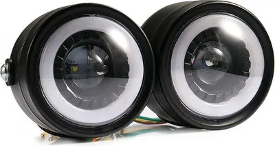 Image de 2pcs/set Motorcycle Twin Headlight Rear Headlight Daytime Running Signal Light White Light