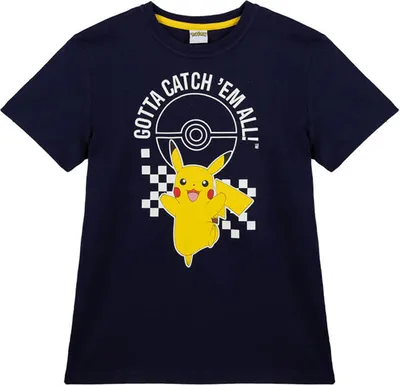Produktbild von Pokemon Pikachu Kinder Jungen T-Shirt Oberteil Shirt , Farbe:Schwarz, Größe:134-140