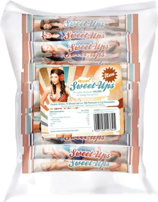 Immagine prodotto di Bastoncini di zucchero Hellma Sweet Ups 100 porzioni da 4 g (1 confezione)
