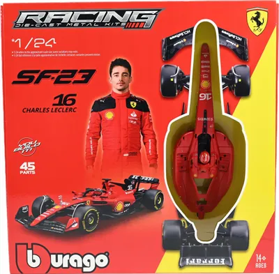 Zdjęcie produktu dla BBURAGO BOLID F1 Ferrari SF-23 Charles Leclerc 1:24 BBURAGO DO ZŁOŻENIA