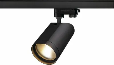 Produktbild von SLV MUSTERVERKAUF BIG WHITE BILAS, Strahler für Hochspannungs-Drehstromschienen, LED, 2700K, rund, matt schwarz, 60°, 16 W, inkl.