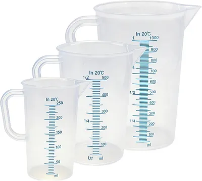 Produktbild von Messbecher Set 250 ml, 500 ml, 1000 ml, Kunststoff, für Küche