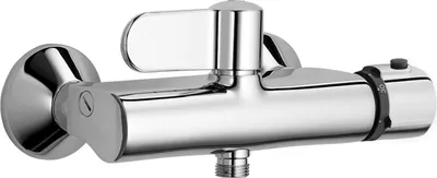 Produktbild von Hansa Brause Thermostat Batterie für Wandaufbau Hansatempra chrom, 08240202