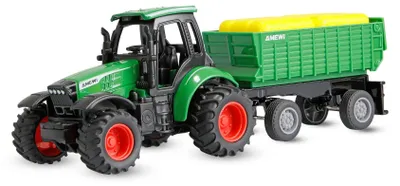 Produktbild von Amewi Traktor aus Metall mit Anhänger 1:64 RTR grün