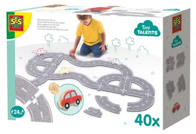 Produktbild von Filz Straßenset Spielzeugauto Bausatz 40-teilig Filz