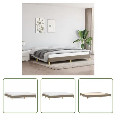 Produktbild von The Living Store Bettgestell Taupe 200x200 cm Stoff