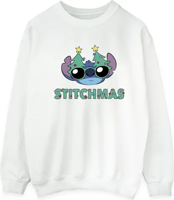 Produktbild von Disney - "Stitchmas" Sweatshirt für Herren BI31540 (L) (Weiß)