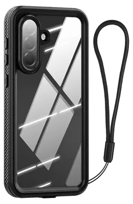 Produktbild von Redpepper, Schutzhülle für Galaxy A57 – wasserdicht nach IP68, Rundumhülle mit Handschlaufe, Schwarz