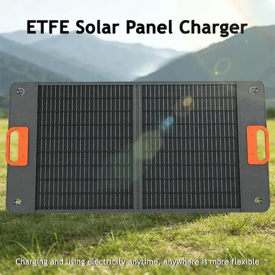 Produktbild von Faltbares Solarmodul 100 W - Monokristallines Silizium - Tragbarer Solar-Ladegerät für Camping und Reisen