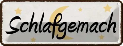 Produktbild von vianmo Blechschild 10x27 cm Schlafgemach Dekoration