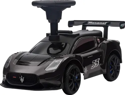 Produktbild von Maserati Rutschauto mit Stauraum, Hupe & Musik, Flüsterreifen, 1,5-5 Jahre, 25 kg, Schwarz