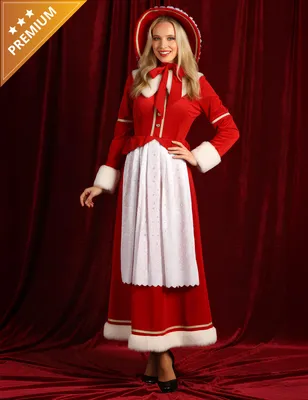 Produktbild von Weihnachtsfrau Damenkostüm traditionell mit Schürze - M