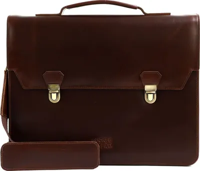Produktbild von BUCKLE & SEAM Aktentasche Laptoptasche mit Laptopfach Notes Briefcase Brown / Blu braun