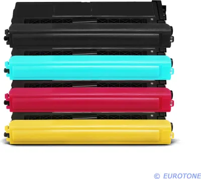 Produktbild von 4x Eurotone Toner Alternative für Brother TN-326BK Black Schwarz / TN-326C Blau Cyan / TN-326M Rot Magenta / TN-326Y Gelb Yellow