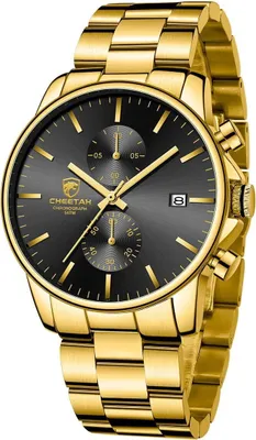 Produktbild von Elegante Herrenuhr aus Edelstahl mit versilbertem Design, wasserdichter Chronographen-Quarzuhr, stilvoll und langlebig, ideal für Alltag und besondere