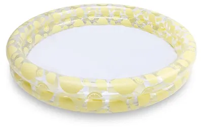 Image de Swim Essentials Piscine gonflable 100 cm Jaune Blanc Citron vert 100 x 20 cm | Piscine gonflable pour enfants