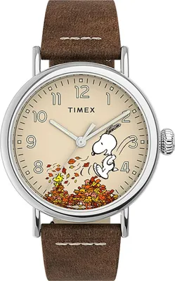 Produktbild von Timex Armbanduhr Uni Standard x Peanuts Featuring Snoopy Autumn Silber/Braun TW2U86200