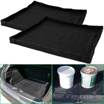 Image de 2 housses de protection universelles pour coffre, dimensions 88x76 cm, couleur noire