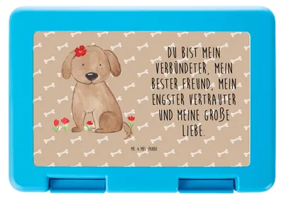 Produktbild von Mr. & Mrs. Panda Brotdose Hund Dame - Hundeglück - Geschenk, Speisebehälter, Liebenswert, Sprüche, Bento Box, Pausendose, Hunde, Liebe, Niedlich, Essensbox, Bentobox